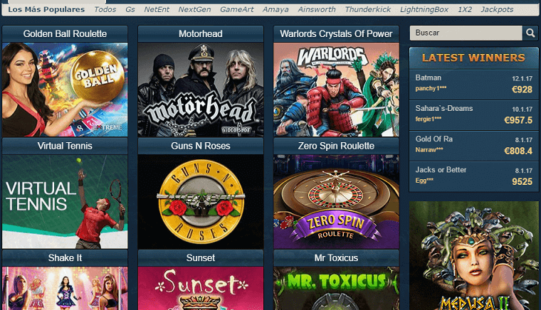 Oceanbets Casino juegos