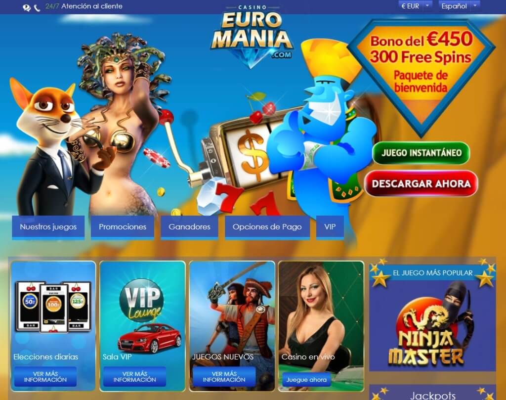 euromania casino mainpage