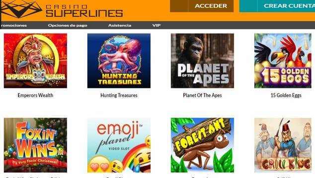 Bonos sin Depósito Casino Superlines