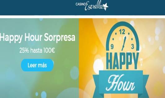 Bono de 25% Happy Hour Casino Estrella