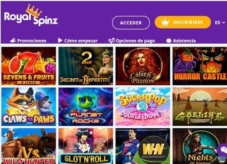 El casino Royalspinz entrega un bono de garantía a sus jugadores