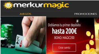 Con Merkurmagic hasta 200 por duplicación del primer depósito