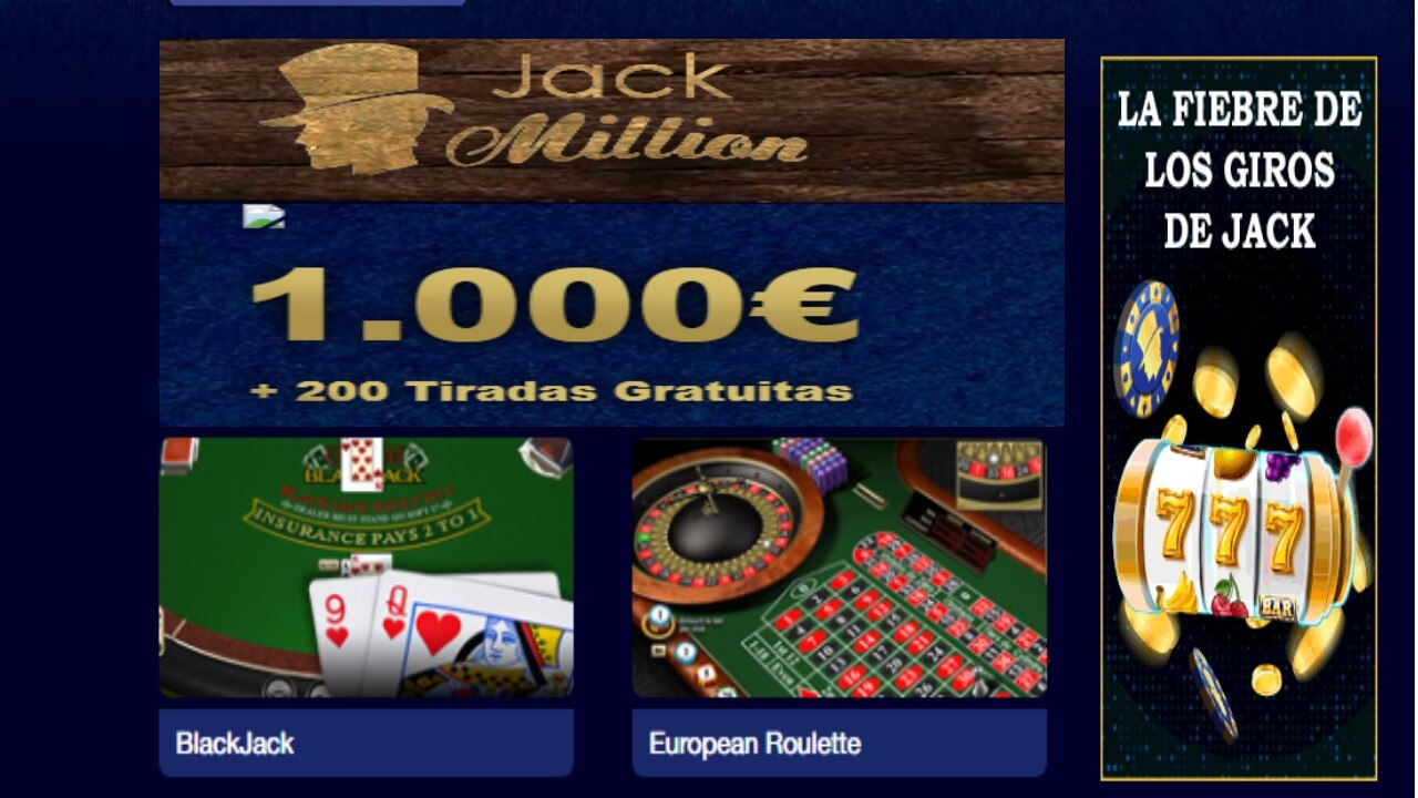 Giros gratis de los lunes en Jack Million